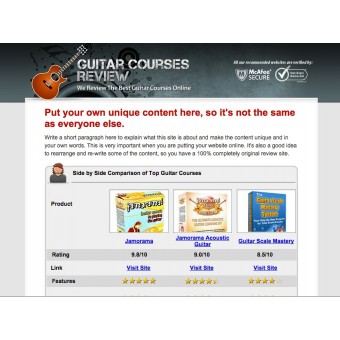 ClickBank Guitar Review Website ClickBank Guitar Review Website